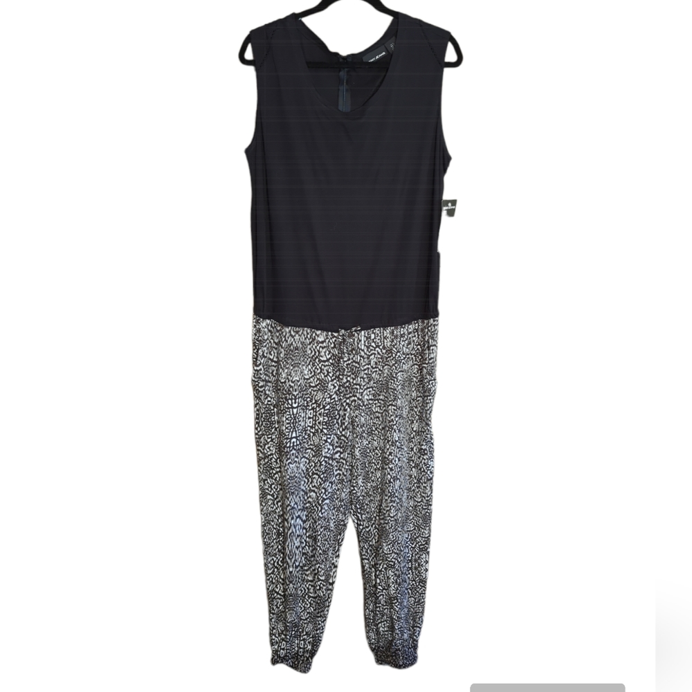 DKNY jeans mixed media jumpsuit
